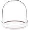 Plymor 3" x 3" Glass Display Dome Cloche with Silver Rim (Clear Glass Tray Base)
